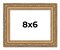 8x6 Solid Wood Antique Picture Frame with UV-Resistant Acrylic & Acid-Free Backing, Available in 4 Finishes: Bronze, Gold, Silver, and Gold with Black